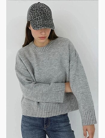 Pull ras du cou en tricot épais hiccup