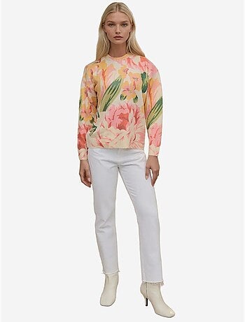 Pull ras du cou en tricot jacquard