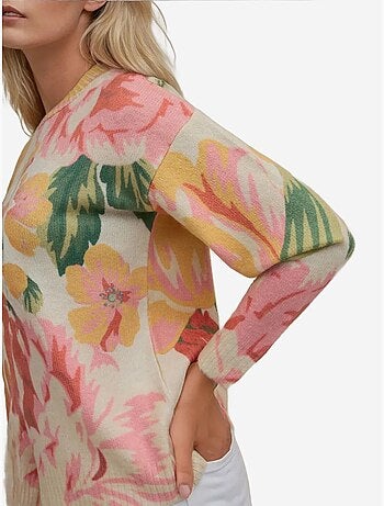 Pull ras du cou en tricot jacquard