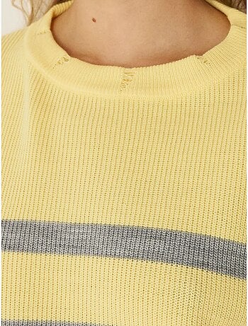 Pull ras du cou rayé