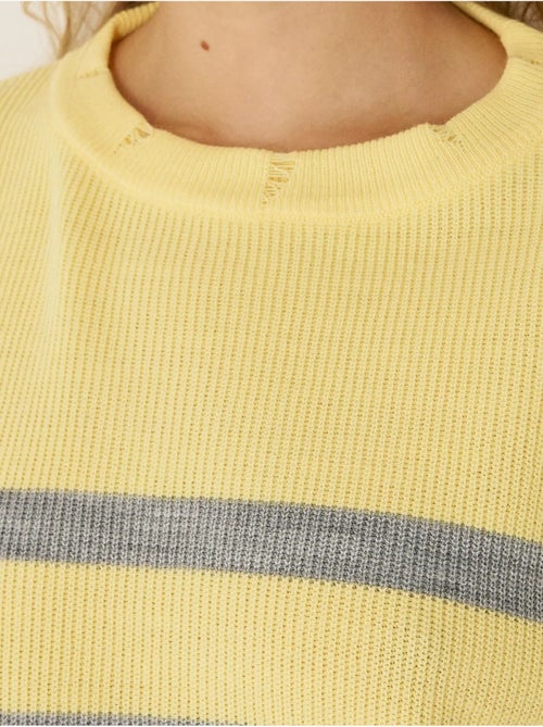 Pull ras du cou rayé - Kiabi