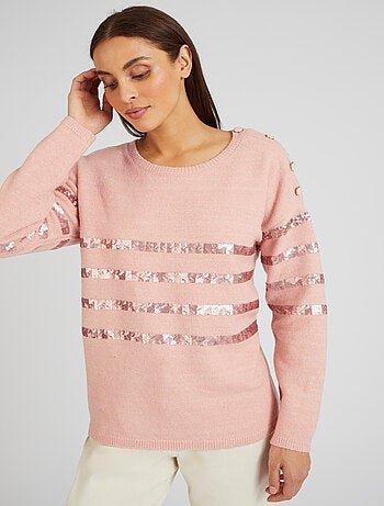 Pull rayé à sequins Thermolactyl - Damart