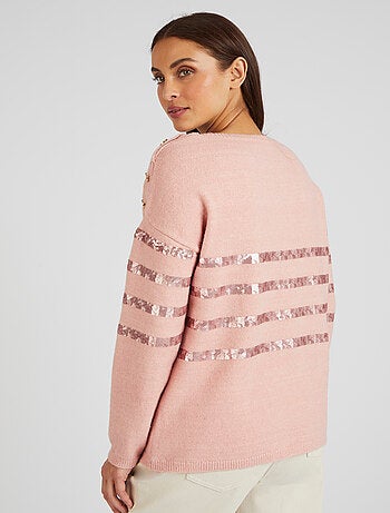 Pull rayé à sequins Thermolactyl - Damart