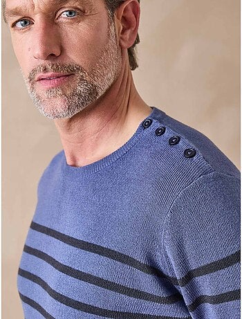 Pull rayé avec laine homme - DAXON