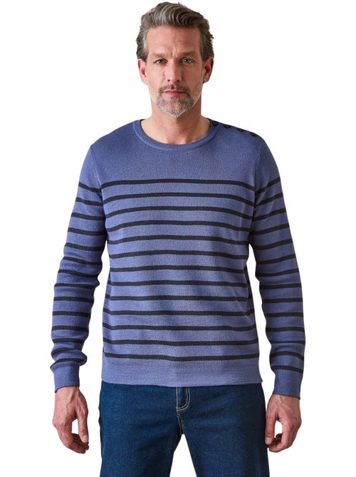 Pull rayé avec laine homme - DAXON - Kiabi
