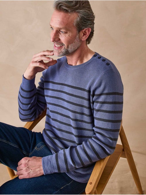 Pull rayé avec laine homme - DAXON - Kiabi