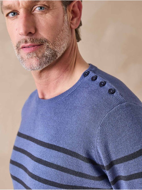 Pull rayé avec laine homme - DAXON - Kiabi