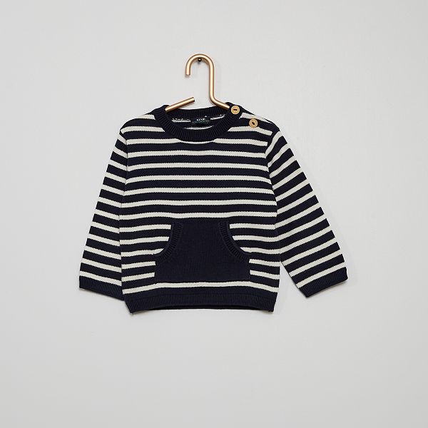 Pull Bebe Garcon Raye Bleu Marine Kiabi 7 00