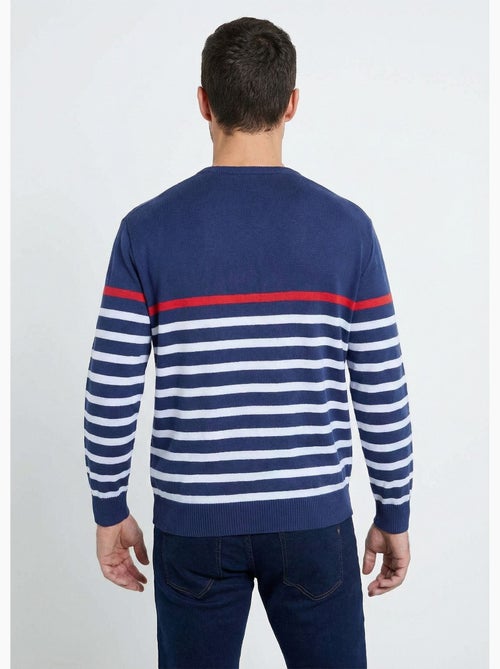 Pull rayé col rond jersey coton - Afibel - Kiabi Pull rayé col rond jersey coton - Afibel - Kiabi