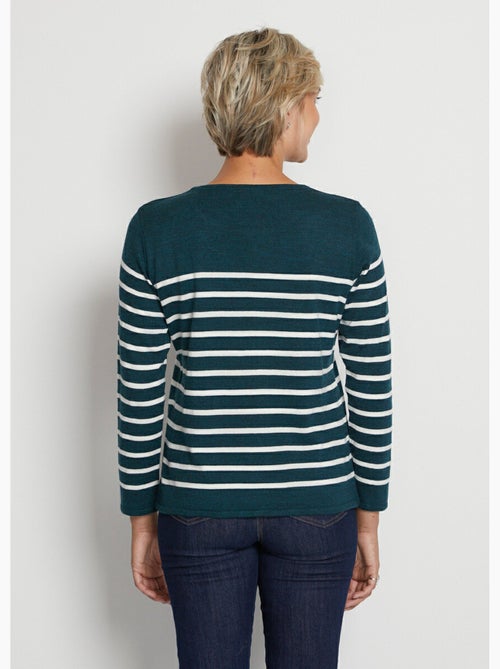 Pull rayé col rond manches longues - Afibel - Kiabi