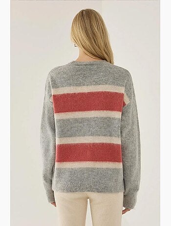 Pull rayé coloré coupe décontractée hiccup