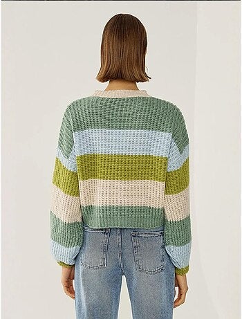 Pull rayé coupe décontractée