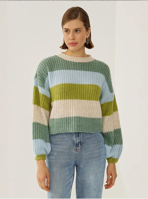 Pull rayé coupe décontractée - Kiabi Pull rayé coupe décontractée - Kiabi