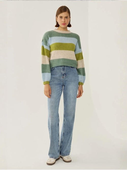 Pull rayé coupe décontractée - Kiabi Pull rayé coupe décontractée - Kiabi