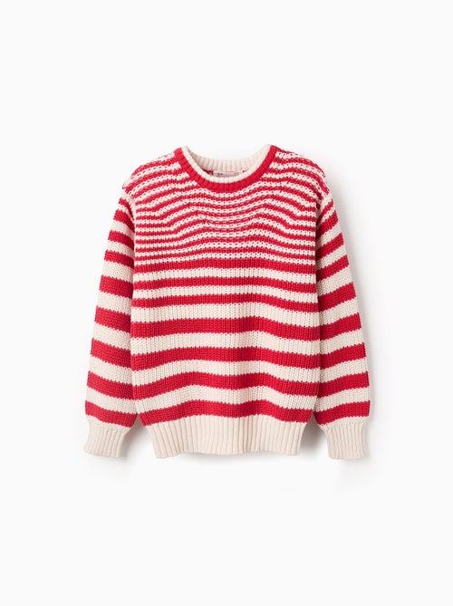 Pull Rayé en Coton - Kiabi