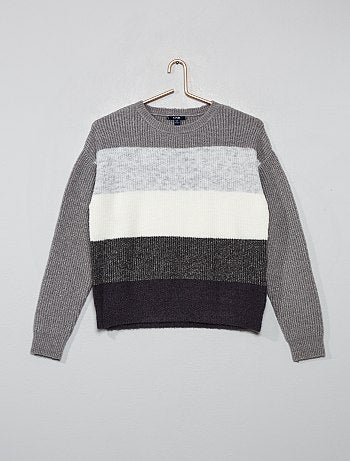 Pull rayé en maille