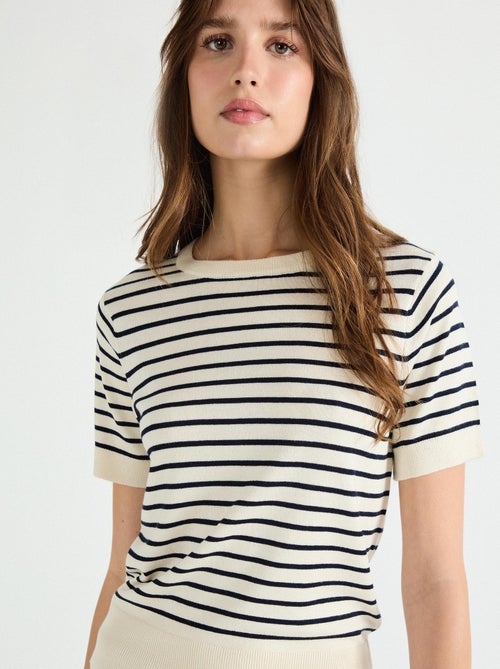 Pull rayé en maille MO Fashion - Kiabi