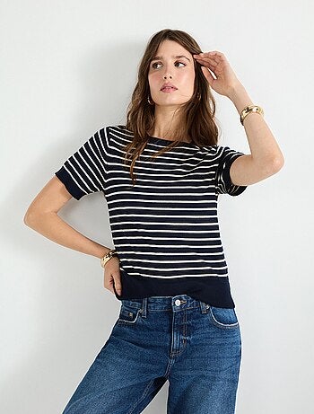 Pull rayé en maille pour femme MO Fashion