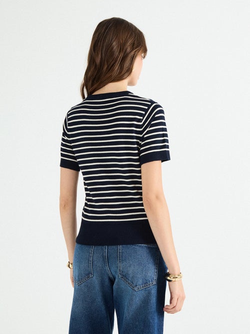 Pull rayé en maille pour femme MO Fashion - Kiabi