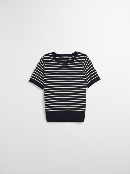 Pull rayé en maille pour femme MO Fashion - Kiabi