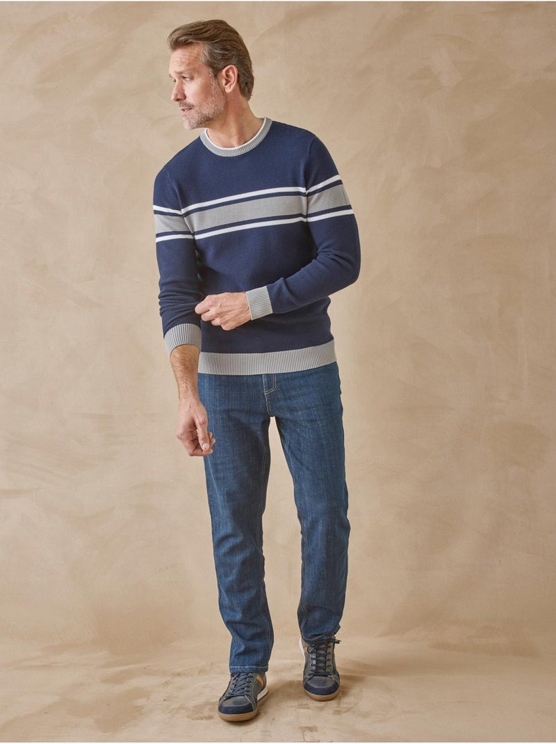Pull rayé homme - DAXON Bleu marine - Kiabi
