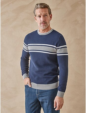 Pull rayé homme