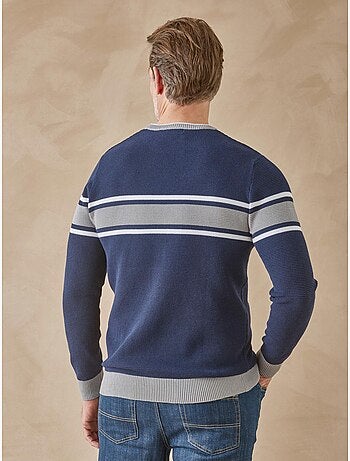 Pull rayé homme