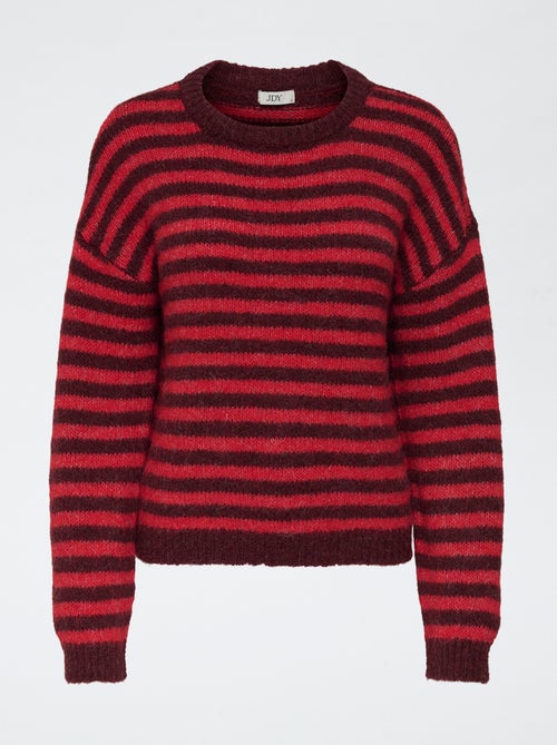 Pull rayé 'JDY' col rond - Kiabi