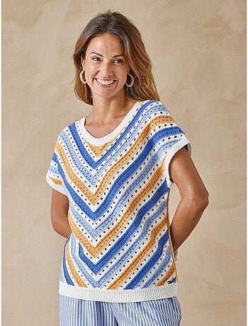 Pull rayé manches T