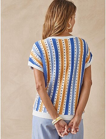 Pull rayé manches T