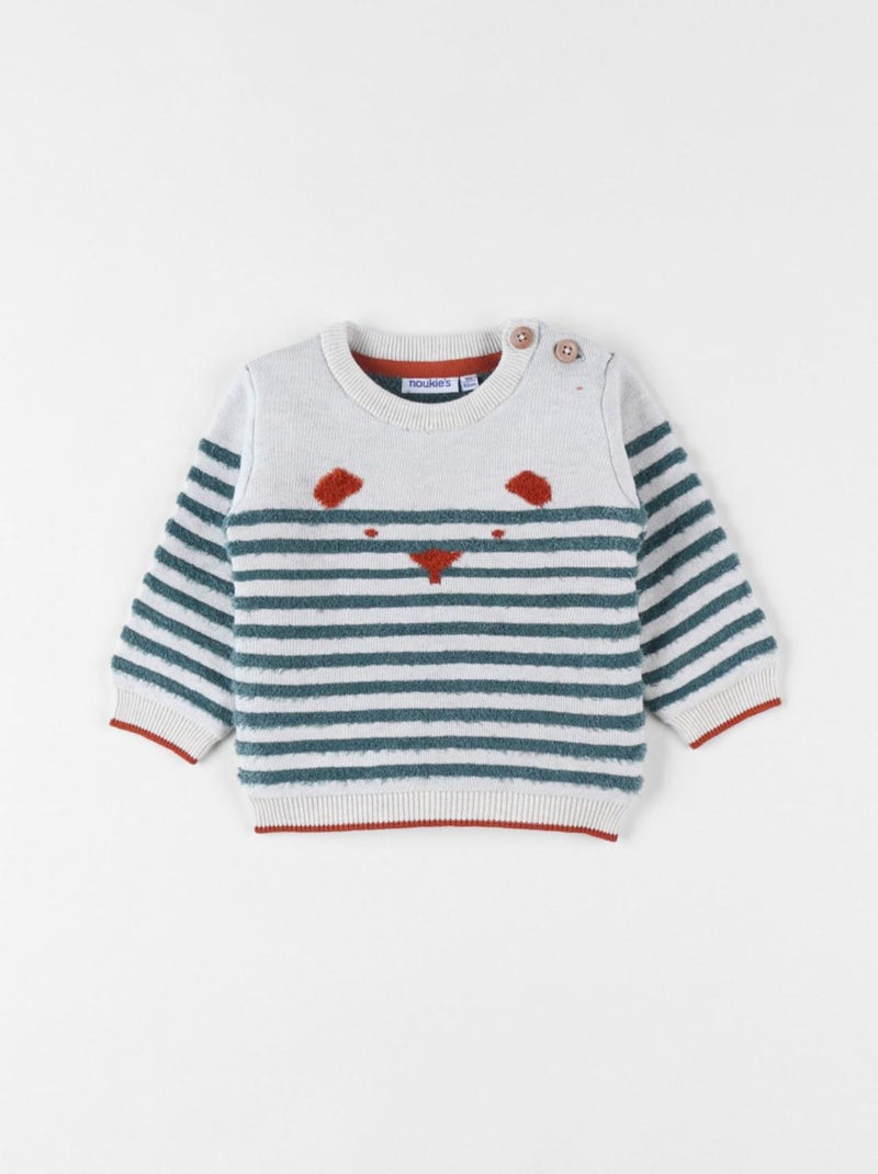 Pull rayé Nouky, chiné Noukie's Vert - Kiabi