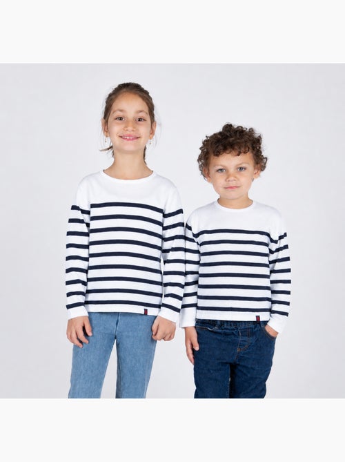 Pull rayé pour enfant 'Breizh Océan', Pull marin garçon ou fille - Kiabi