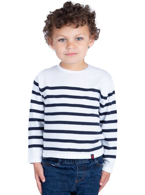 Pull rayé pour enfant 'Breizh Océan', Pull marin garçon ou fille - Kiabi