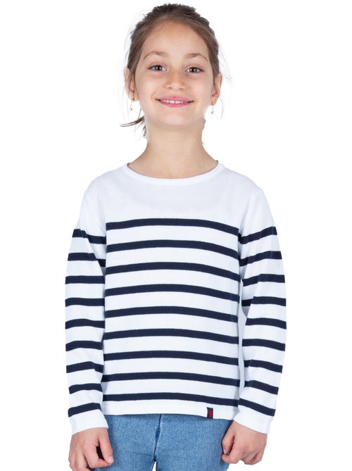 Pull rayé pour enfant 'Breizh Océan', Pull marin garçon ou fille - Kiabi