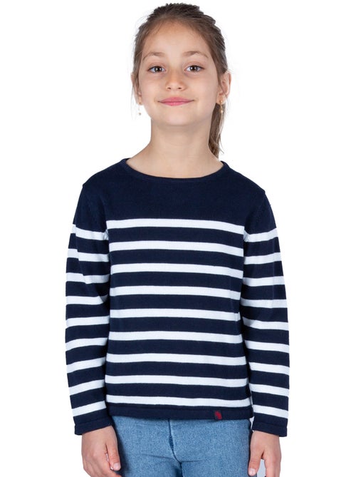 Pull rayé pour enfant 'Breizh Océan', Pull marin garçon ou fille - Kiabi