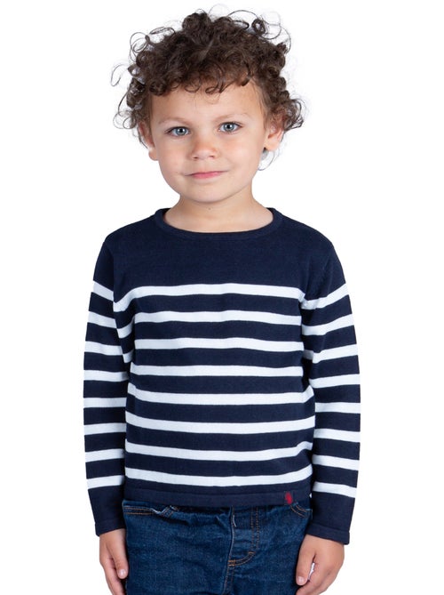 Pull rayé pour enfant 'Breizh Océan', Pull marin garçon ou fille - Kiabi