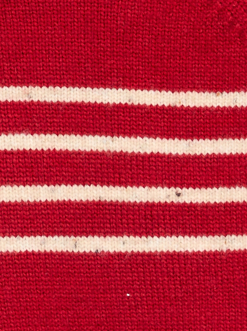 Pull rayé Rouge - Kiabi