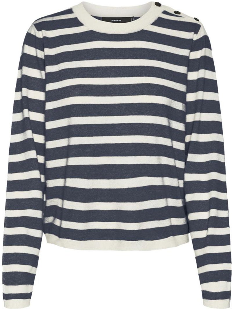 Pull Rayure Femme Vero Moda Bleu marine - Kiabi