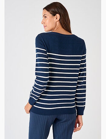 Pull rayures fantaisie - Damart