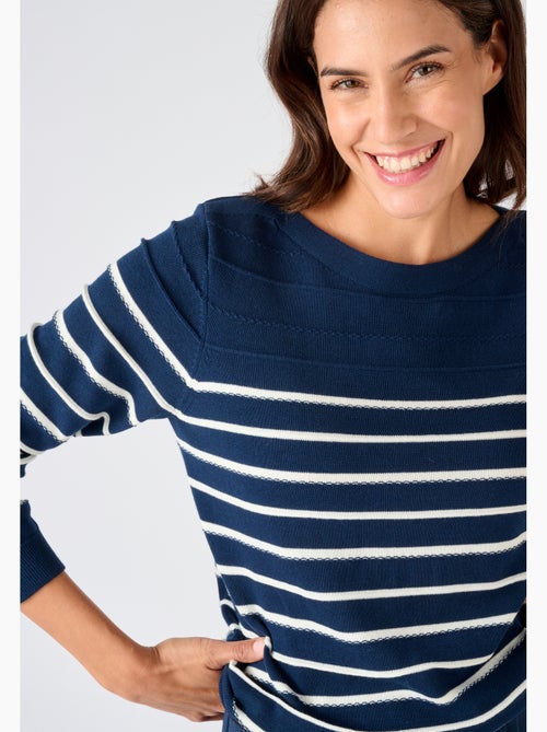 Pull rayures fantaisie - Damart - Kiabi
