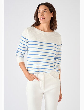 Pull rayures fantaisie - Damart