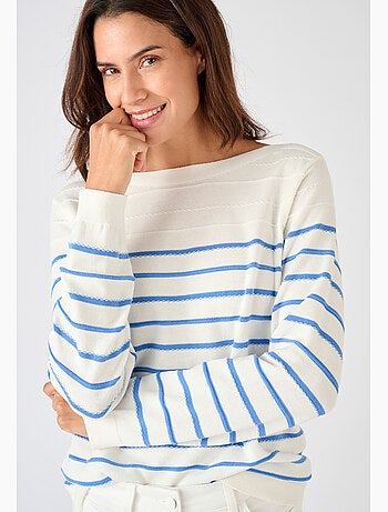 Pull rayures fantaisie - Damart
