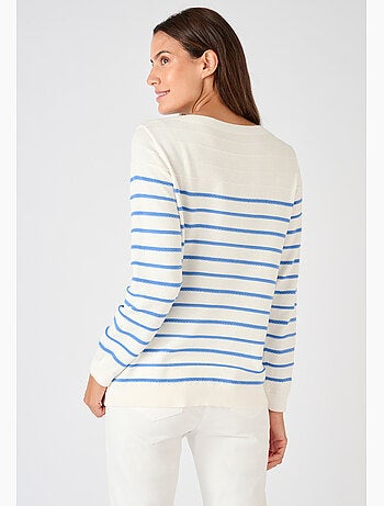 Pull rayures fantaisie - Damart