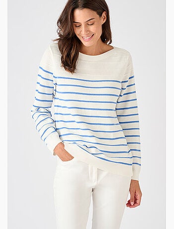 Pull rayures fantaisie - Damart
