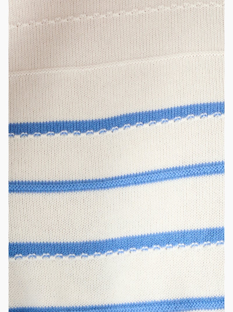 Pull rayures fantaisie - Damart Bleu - Kiabi