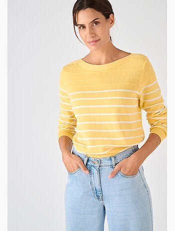 Pull rayures fantaisie - Damart