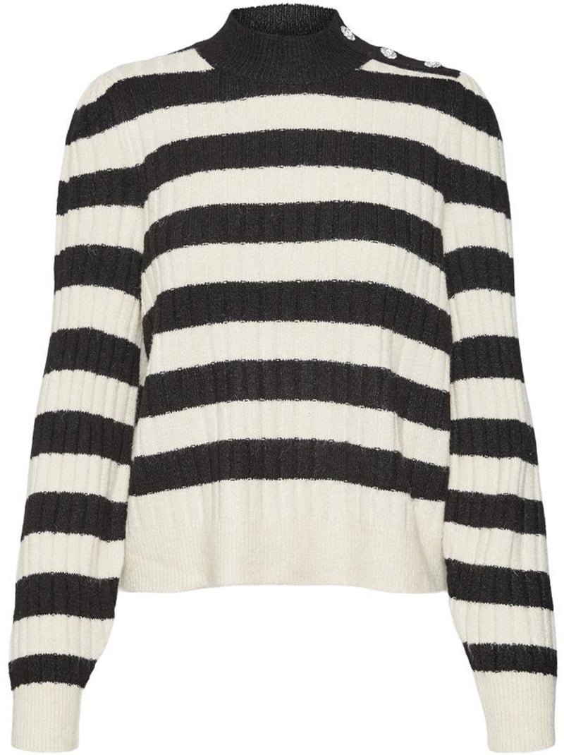 Pull rayures femme vero moda Noir - Kiabi