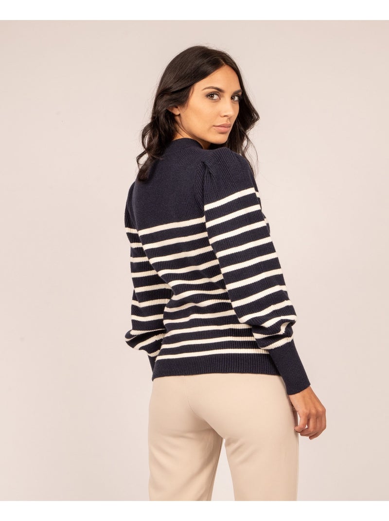 Pull rayures KERVIGNAC Bleu marine - Kiabi
