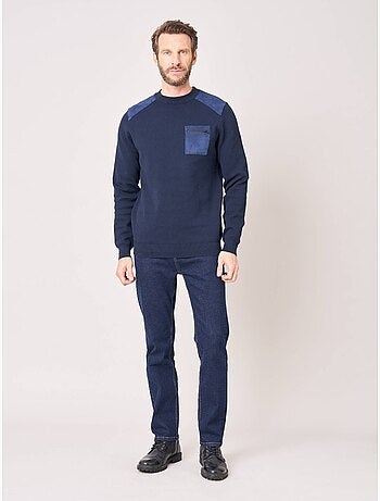 Pull regular homme col montant poche zippée 'deeluxe'
