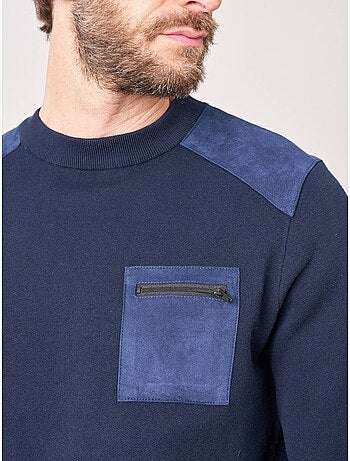 Pull regular homme col montant poche zippée 'deeluxe'